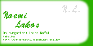 noemi lakos business card