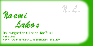 noemi lakos business card